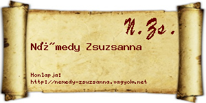 Némedy Zsuzsanna névjegykártya