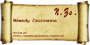 Némedy Zsuzsanna névjegykártya